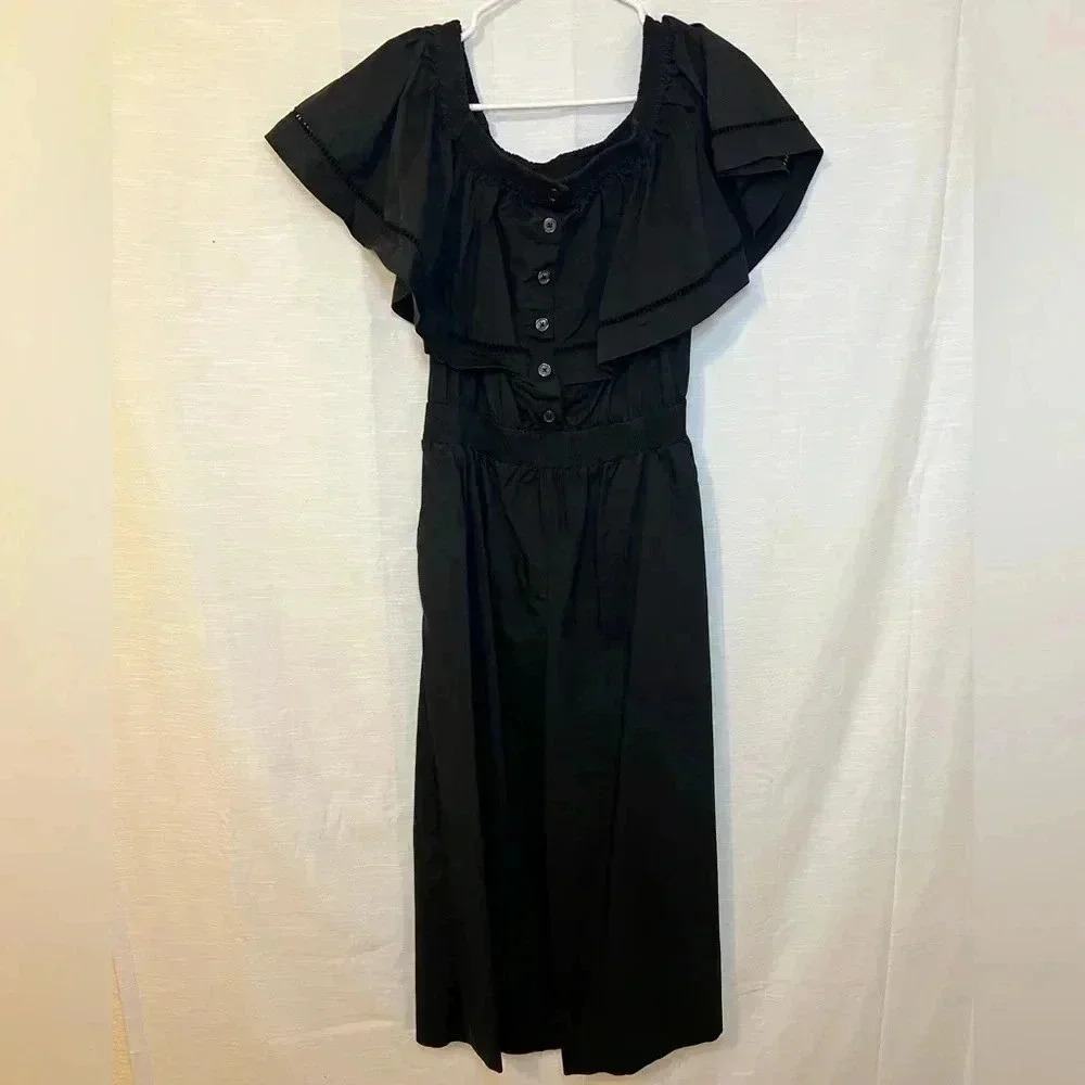 DONNA KARAN Off-The-Shoulder Jumpsuit Medium - Picture 2 of 13